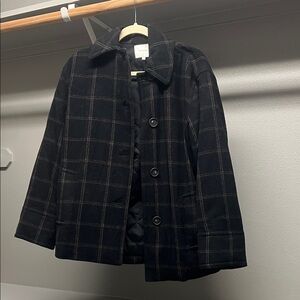 Vince Black Plaid Blazer